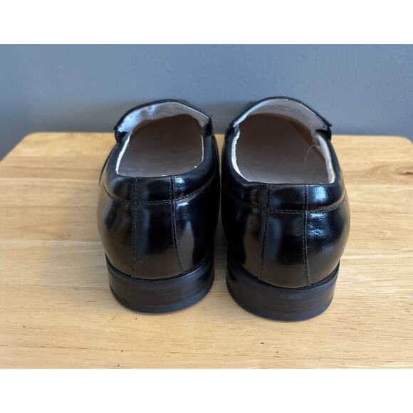 Near Mint. stacy adams hillman black bike‎ toe slip on leather loafer 11W - Picture 3 of 12